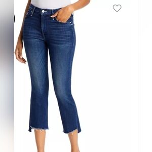 MOTHER The Insider Crop Step Fray Jeans In Sweet & Sassy Size 24